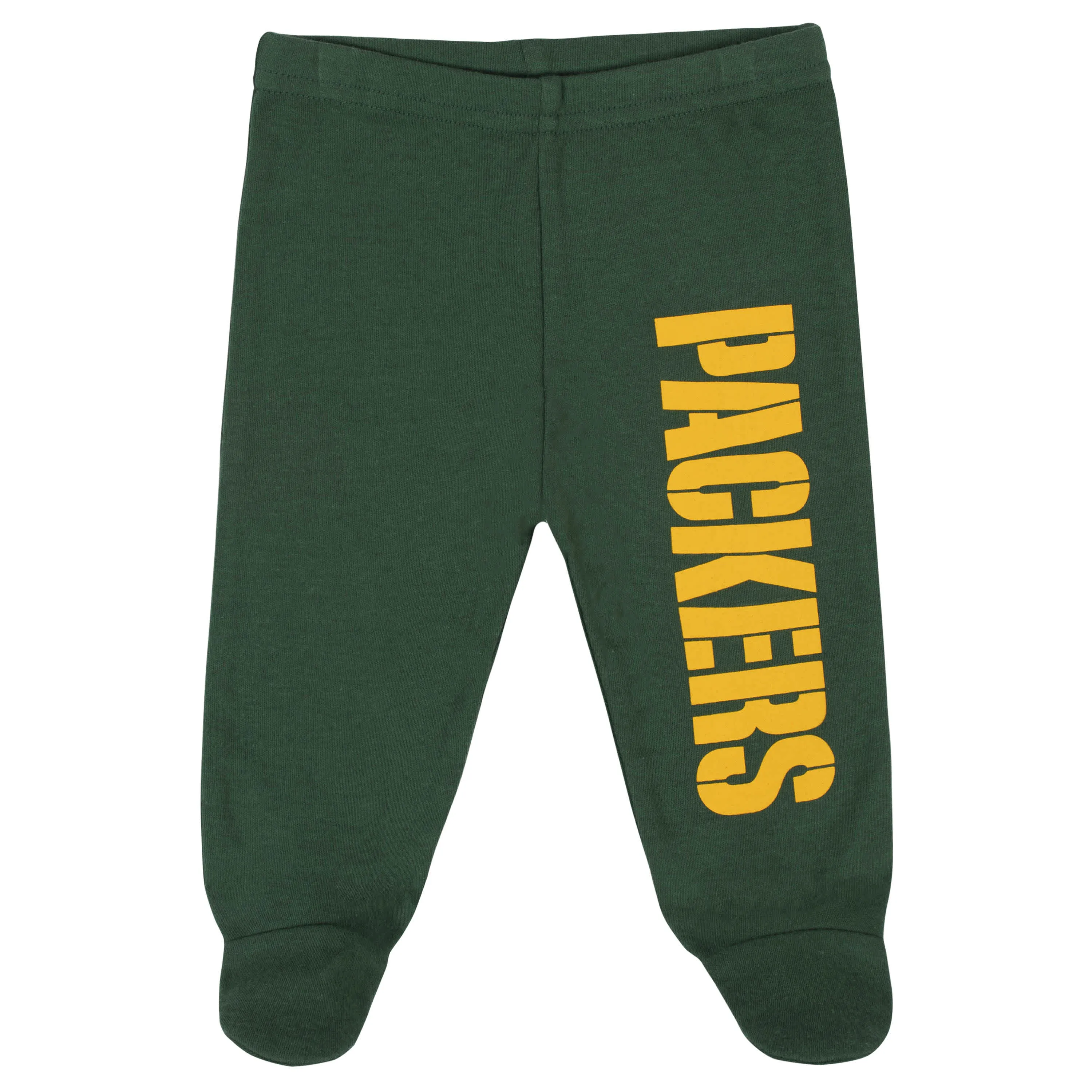 3-Piece Baby Boys Green Bay Packers Bodysuit, Footed Pant, and Cap Set