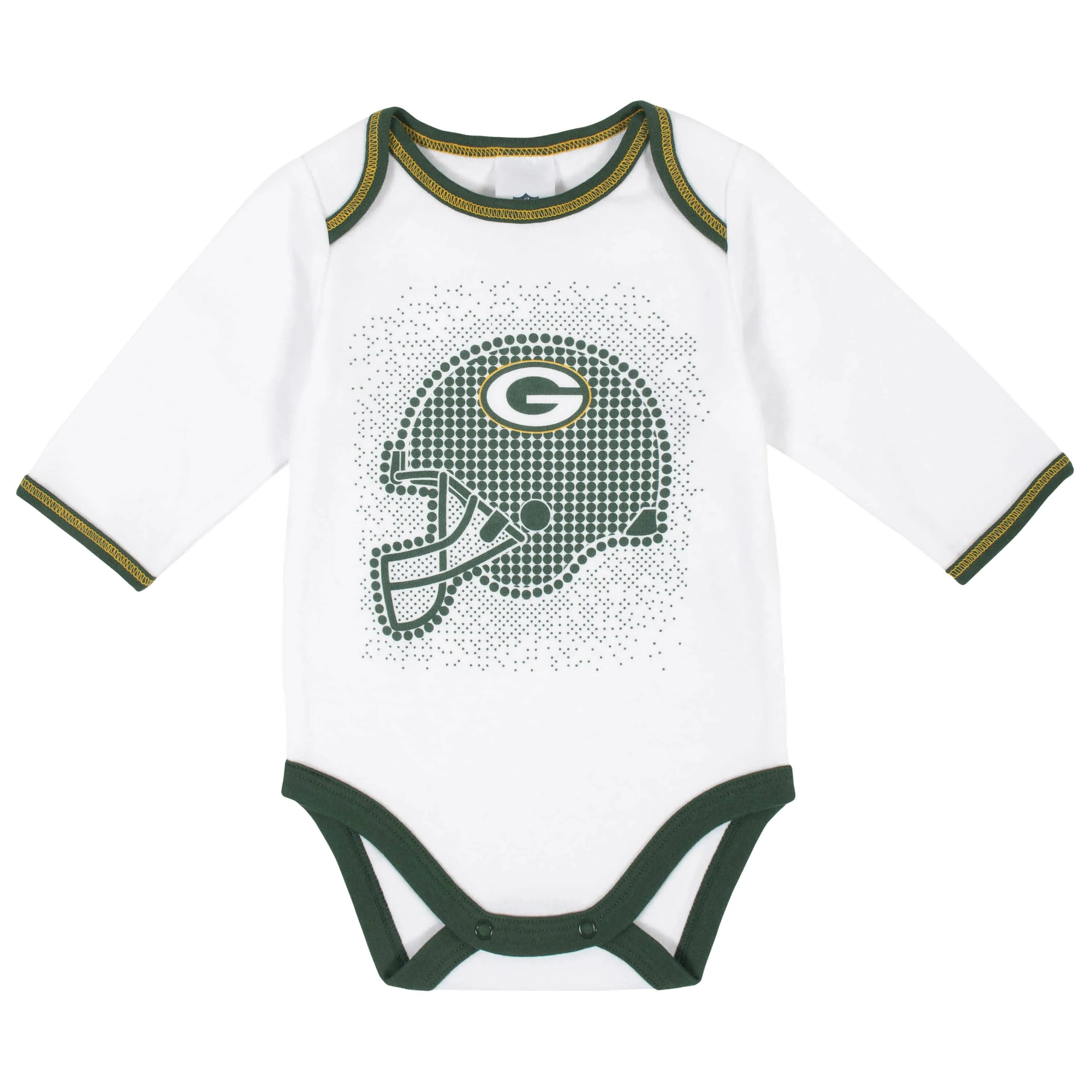 3-Piece Baby Boys Green Bay Packers Bodysuit, Footed Pant, and Cap Set