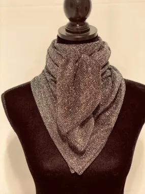 A7319 - Gunmetal Grey Sparkle Rawhide Scarf
