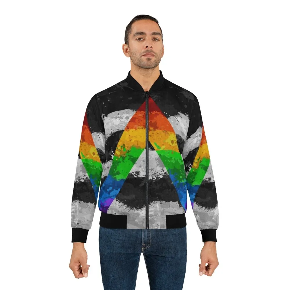 Abstract LGBT Ally Pride Bomber Jacket