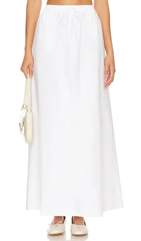AEXAE Utility Maxi Skirt in White