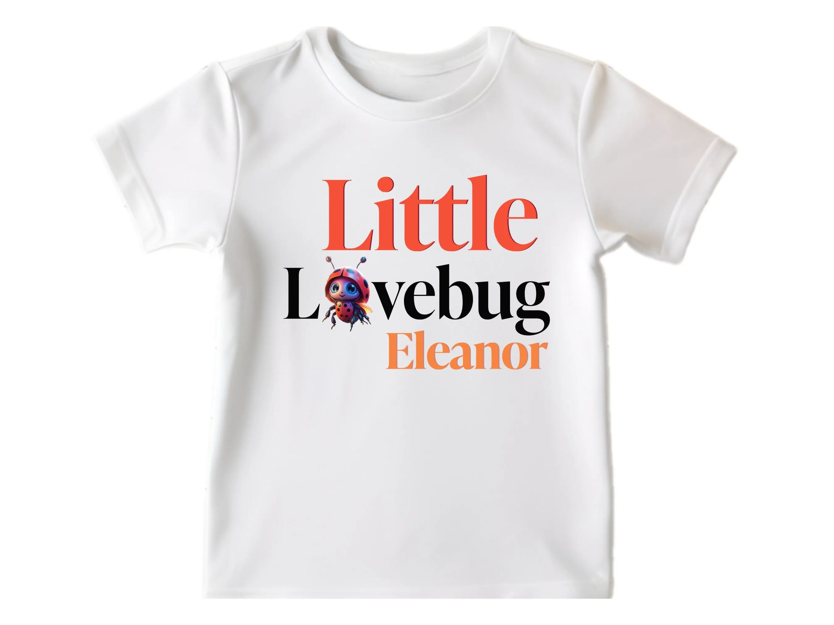 Baby Girls Custom Name Long Sleeve Bodysuit Gift in Little Lovebug