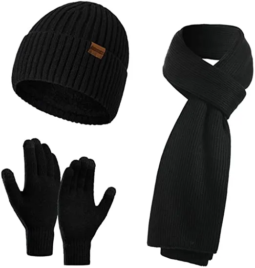 BEANIE HAT THEMAL GLOVES SET