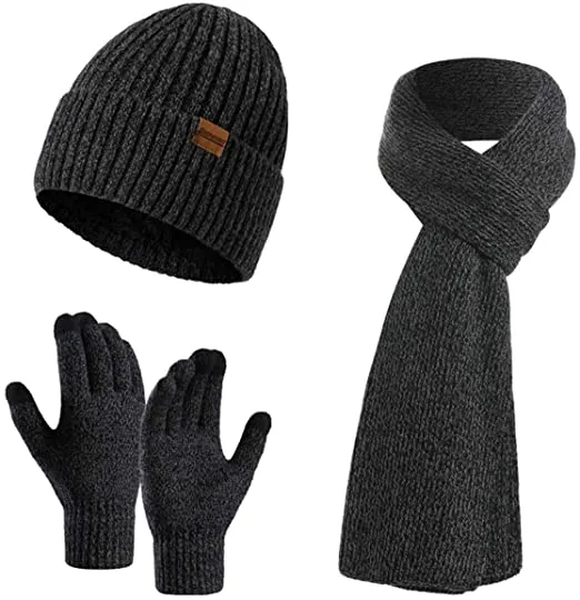 BEANIE HAT THEMAL GLOVES SET