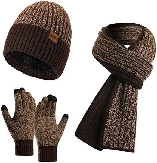 BEANIE HAT THEMAL GLOVES SET