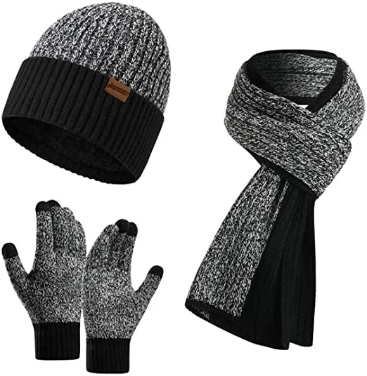 BEANIE HAT THEMAL GLOVES SET