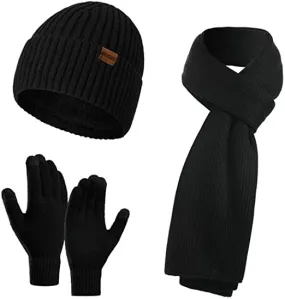 BEANIE HAT THEMAL GLOVES SET