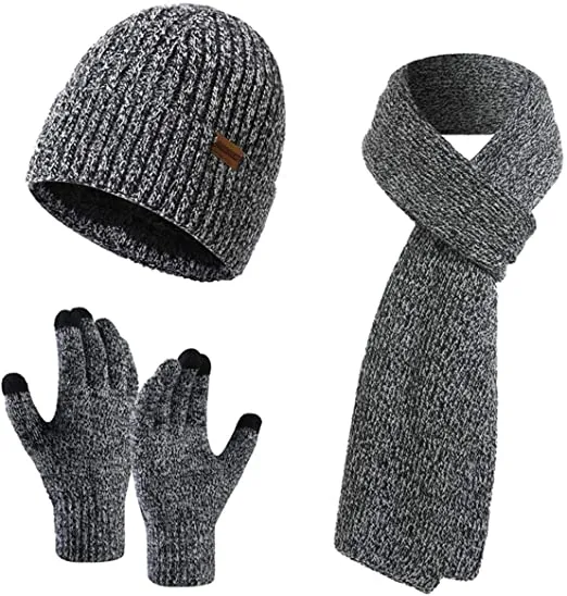 BEANIE HAT THEMAL GLOVES SET