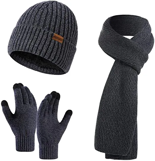 BEANIE HAT THEMAL GLOVES SET