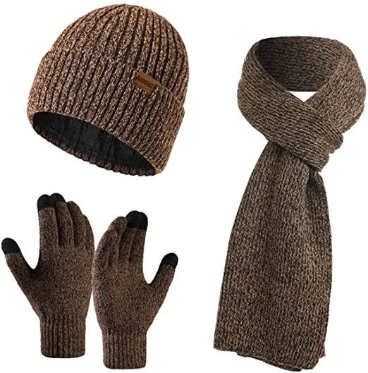 BEANIE HAT THEMAL GLOVES SET