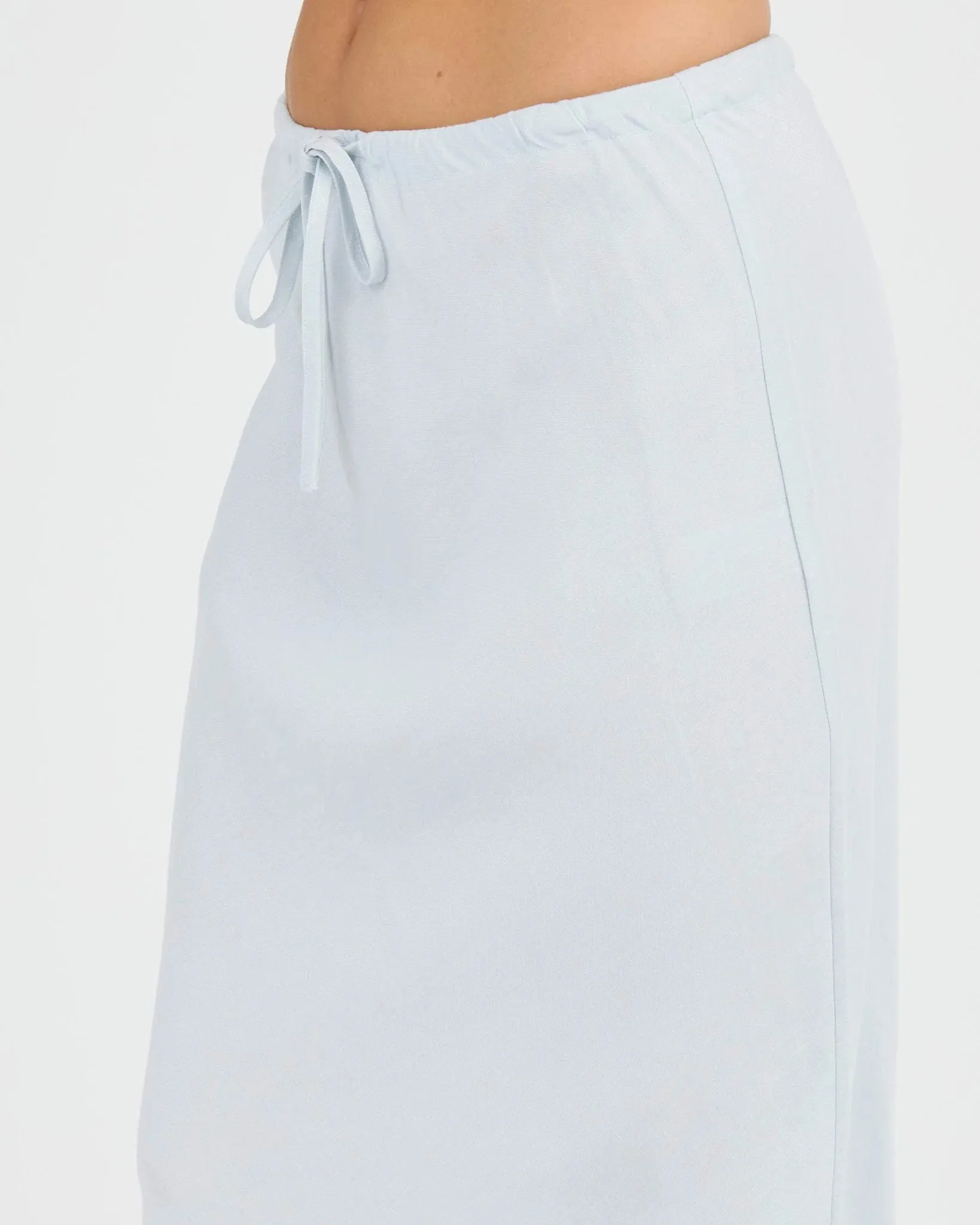 Bias Cut Maxi Skirt- Blue