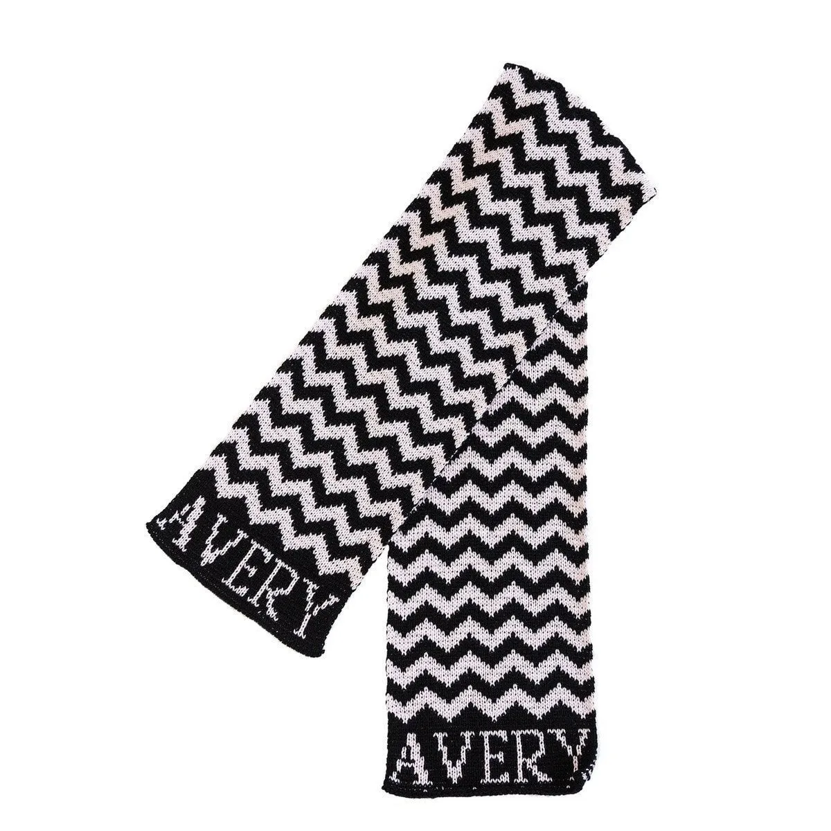 Chevron Personalized Knit Scarf