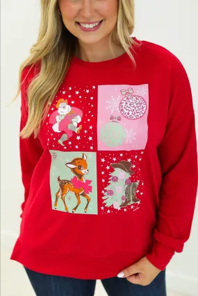 Cowboy Santa Graphic Sweater