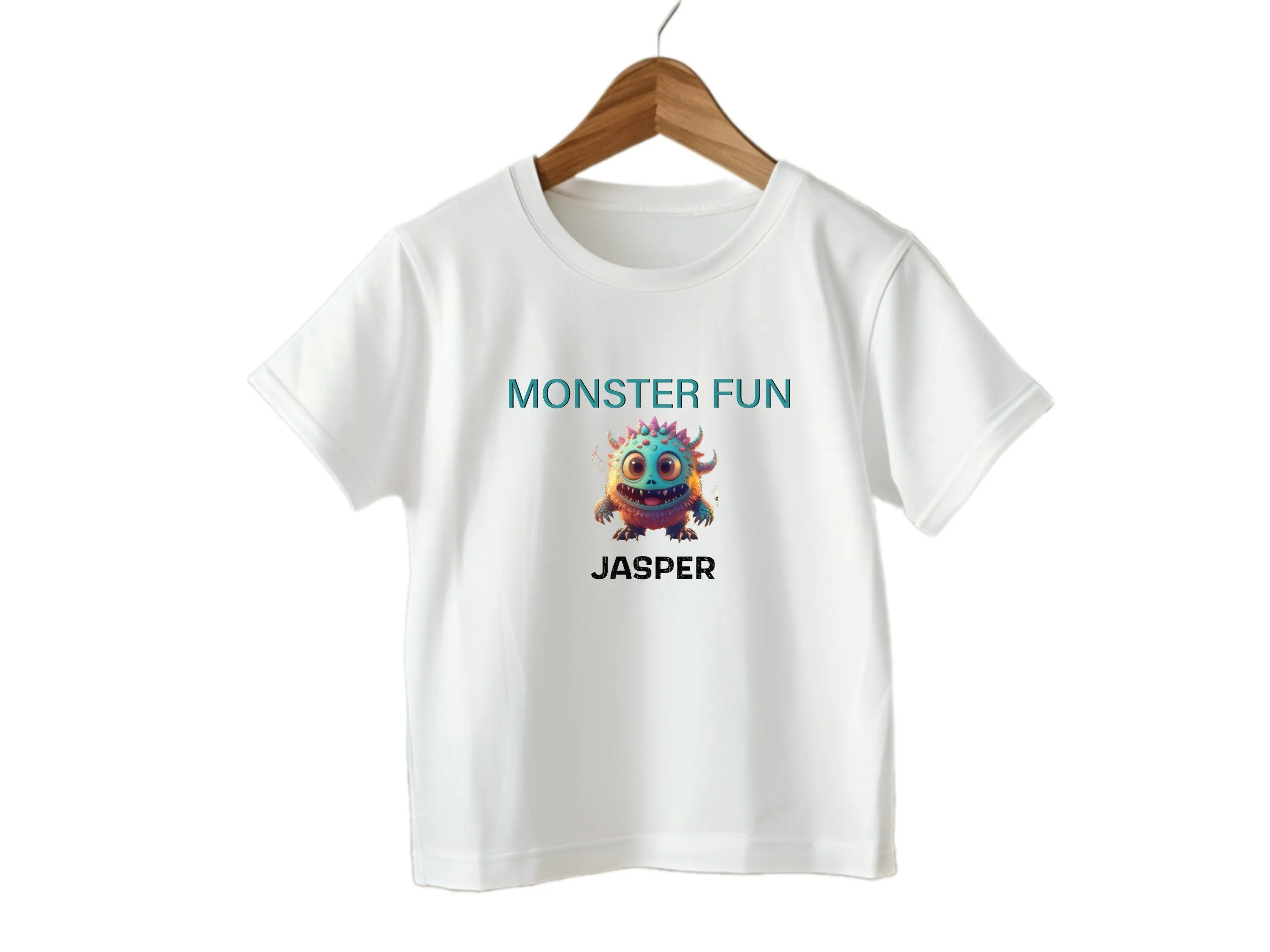 Custom Baby Bodysuit Boy Name 1st Birthday Gift, Monster Fun Little Kids