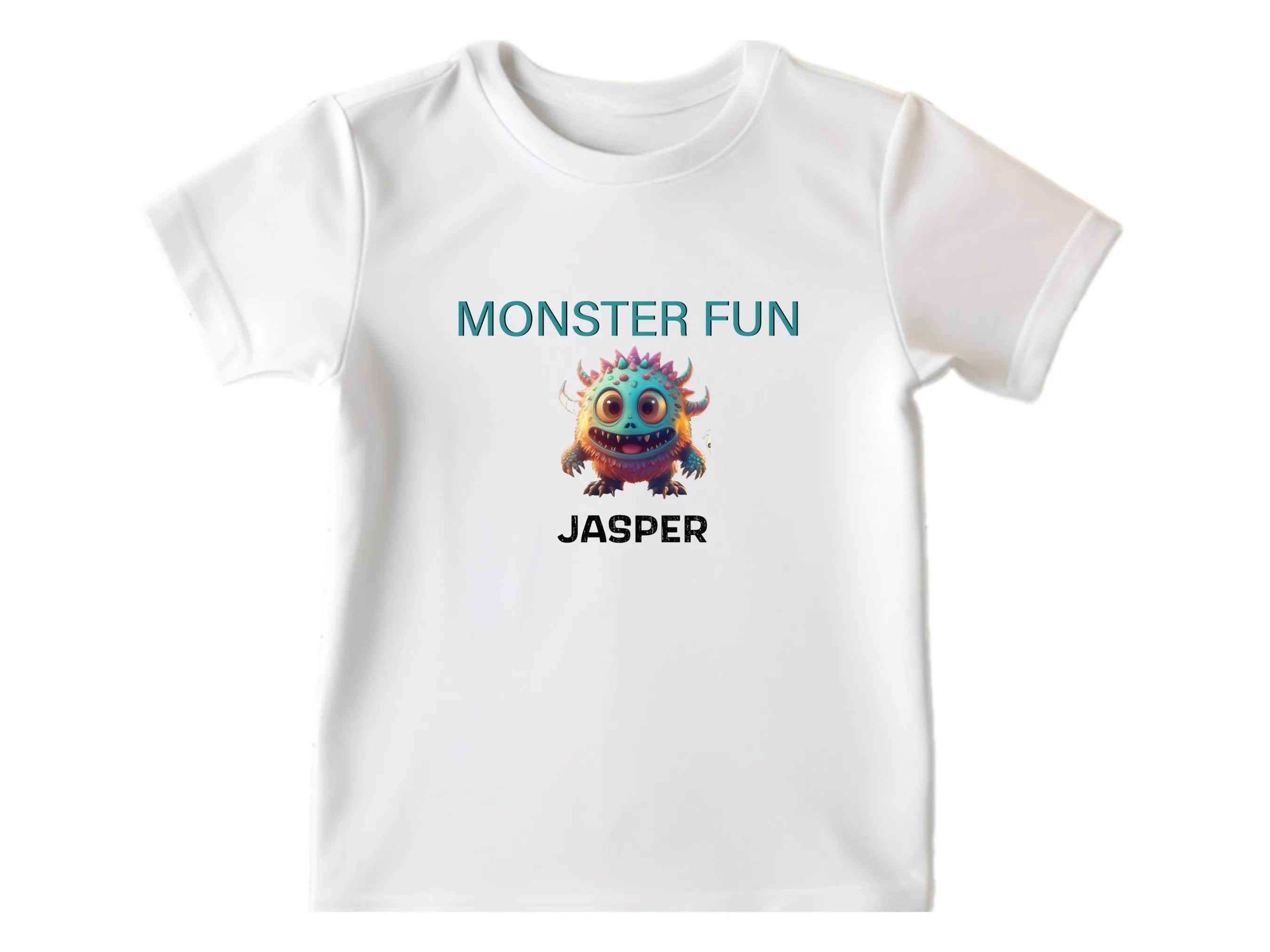 Custom Baby Bodysuit Boy Name 1st Birthday Gift, Monster Fun Little Kids