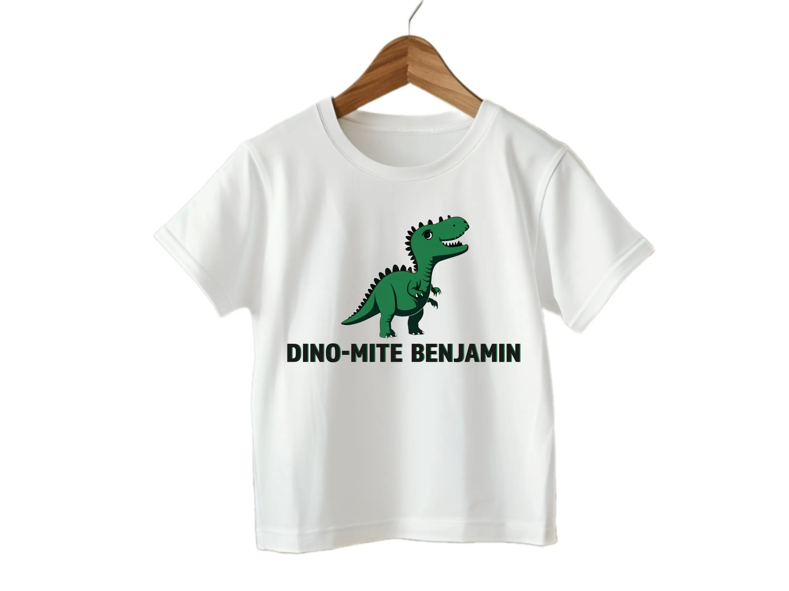 Custom Baby Name Long sleeve Cotton Bodysuit for Baby Boys, Dino-Mite Design