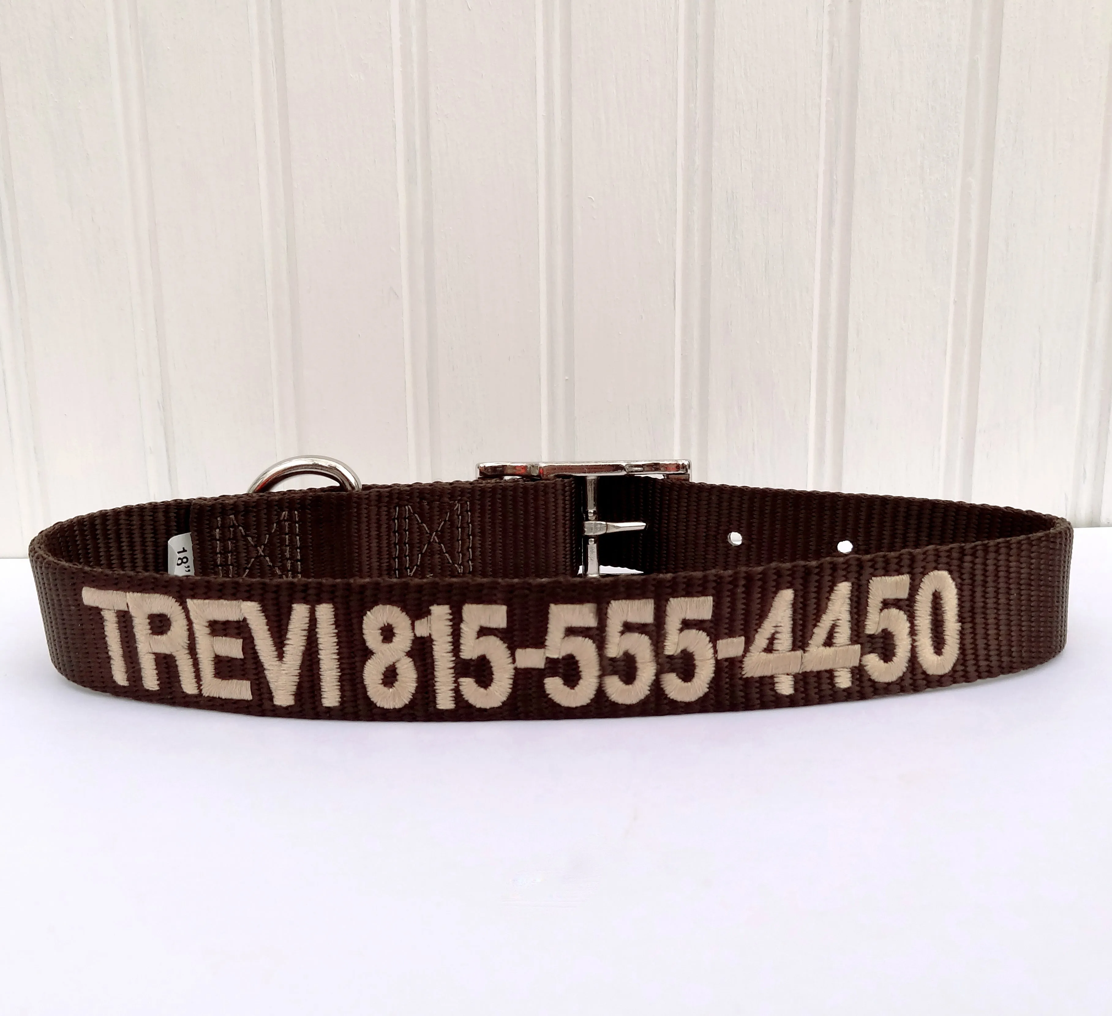 Custom Embroidered Dog Collar- personalized nylon collar- USA made