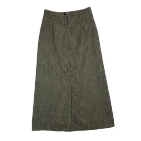 Early 00's LAURA ASHLEY Classic Country Tweed Style Wool Maxi Skirt