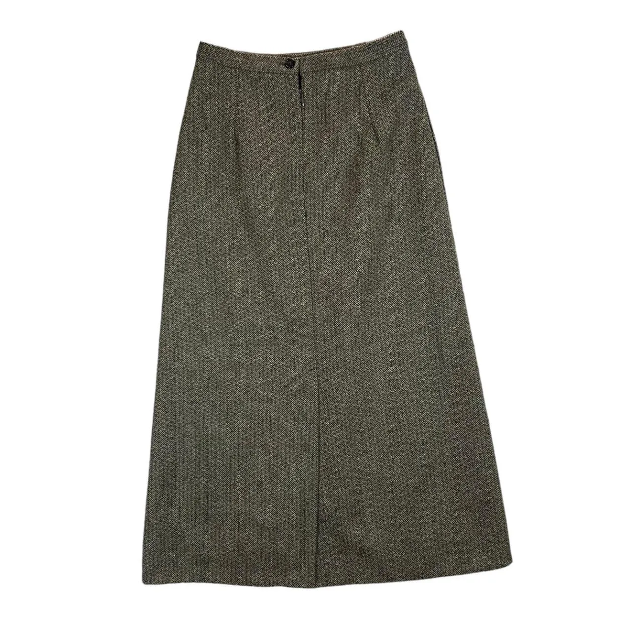 Early 00's LAURA ASHLEY Classic Country Tweed Style Wool Maxi Skirt