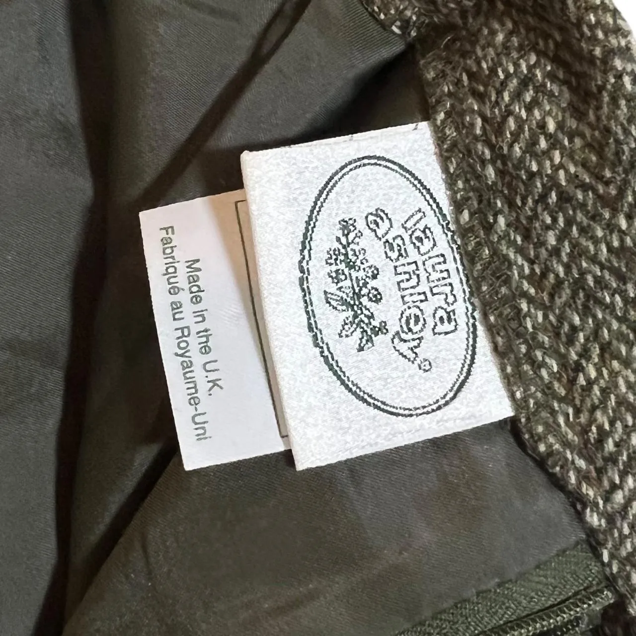Early 00's LAURA ASHLEY Classic Country Tweed Style Wool Maxi Skirt