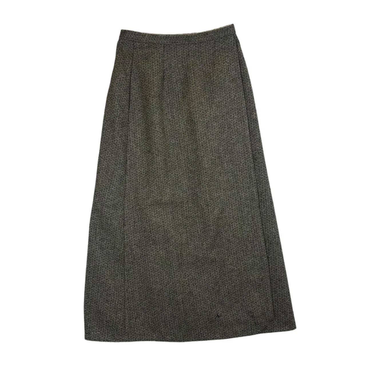 Early 00's LAURA ASHLEY Classic Country Tweed Style Wool Maxi Skirt