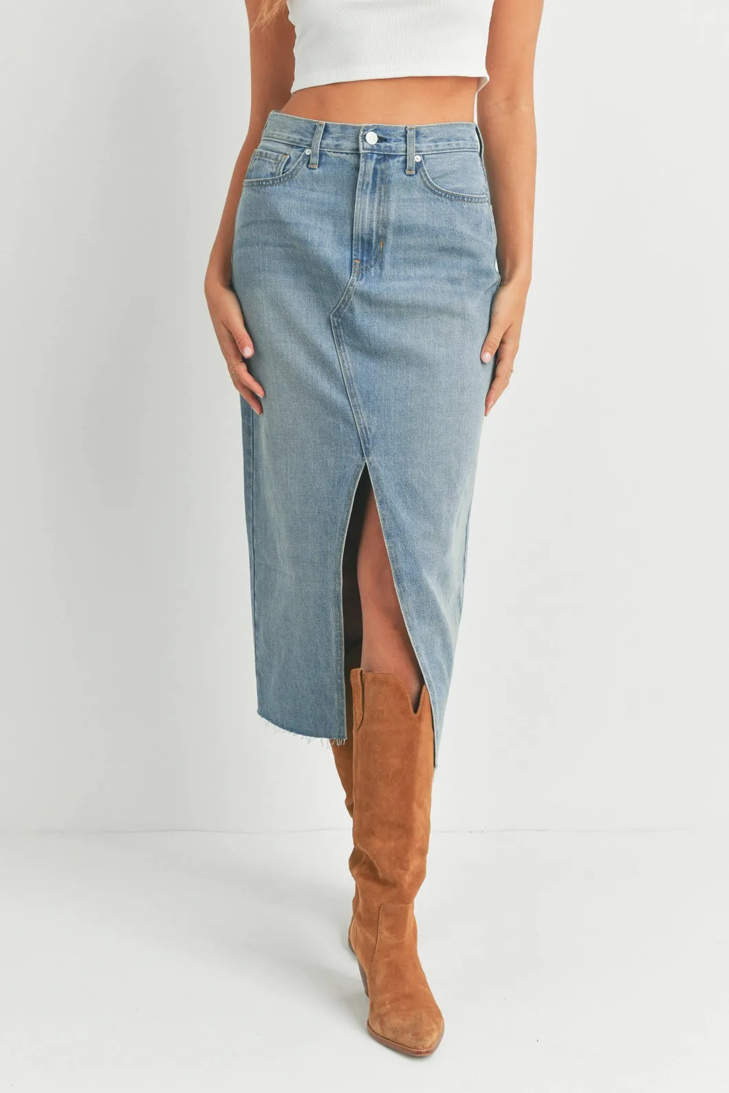 Eloise Denim Midi Skirt