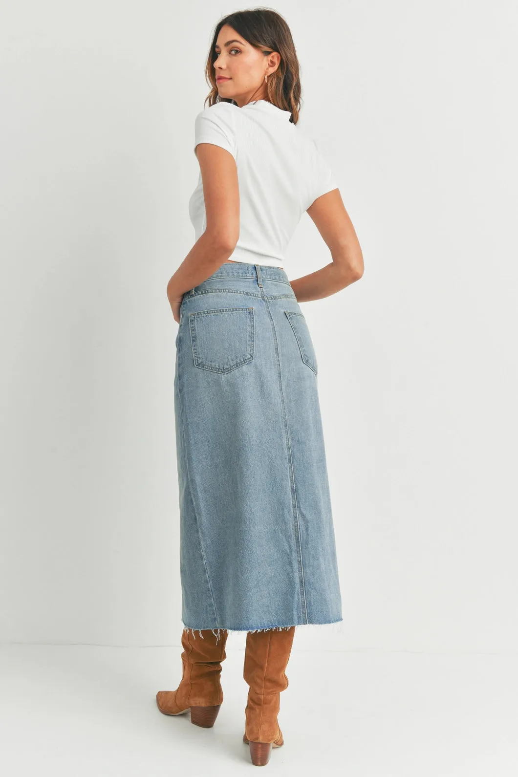 Eloise Denim Midi Skirt