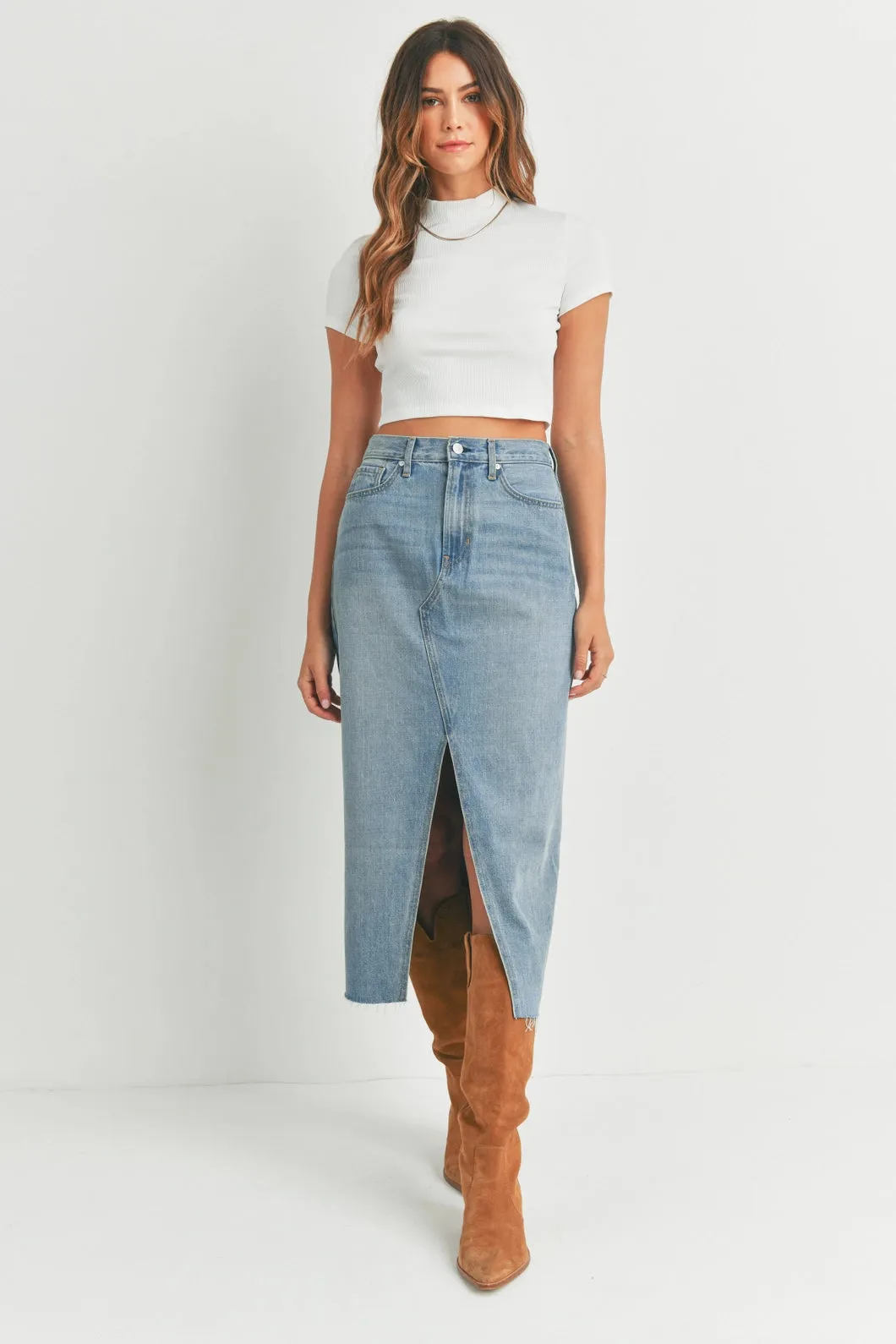 Eloise Denim Midi Skirt