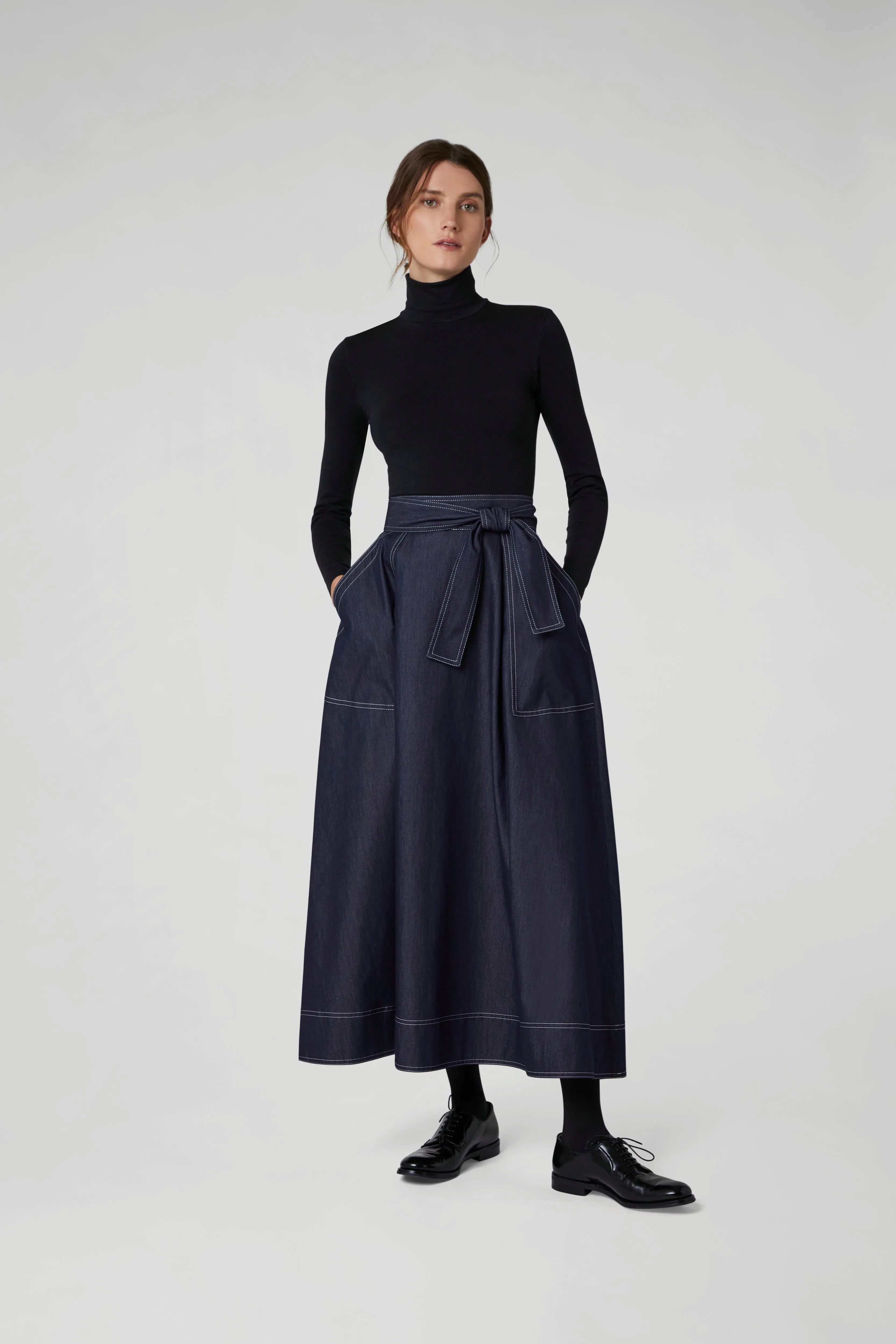 Faye Denim Maxi Full Skirt