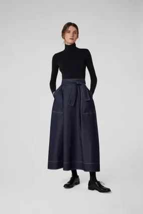 Faye Denim Maxi Full Skirt