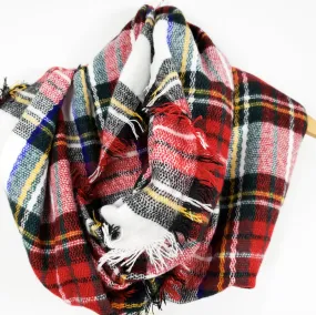 Fireside Plaid Scarf (White)