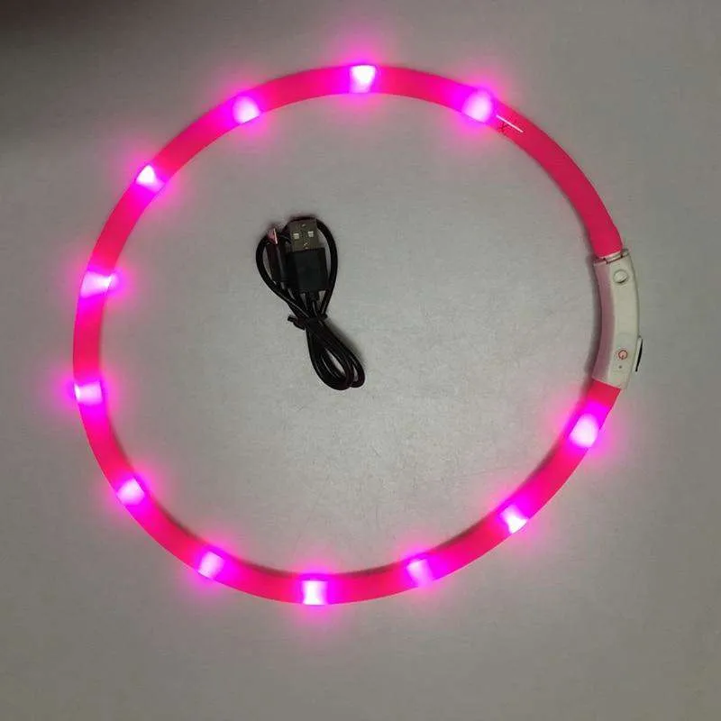 Glow in the Dark Silicone Dog Collar