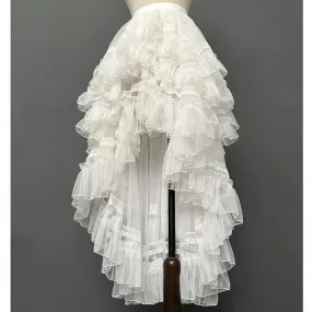 Gothic Lolita Underskirt High Low Ruffled Skirt