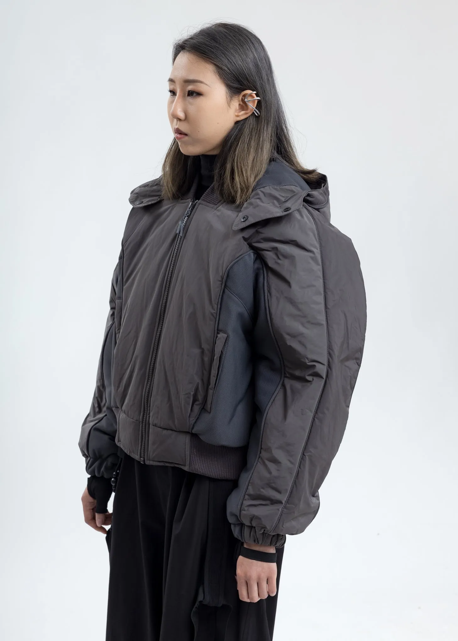 Grey Hooded Bomber