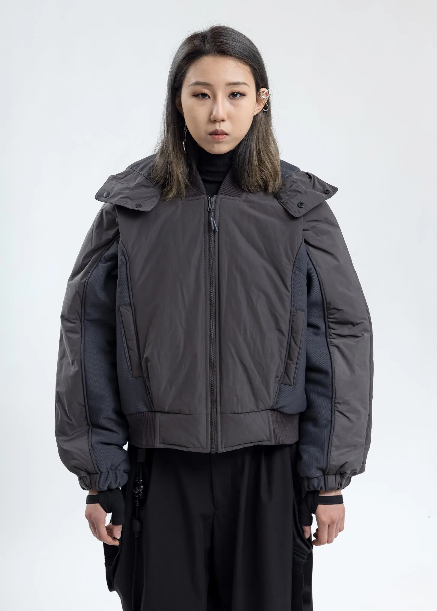 Grey Hooded Bomber