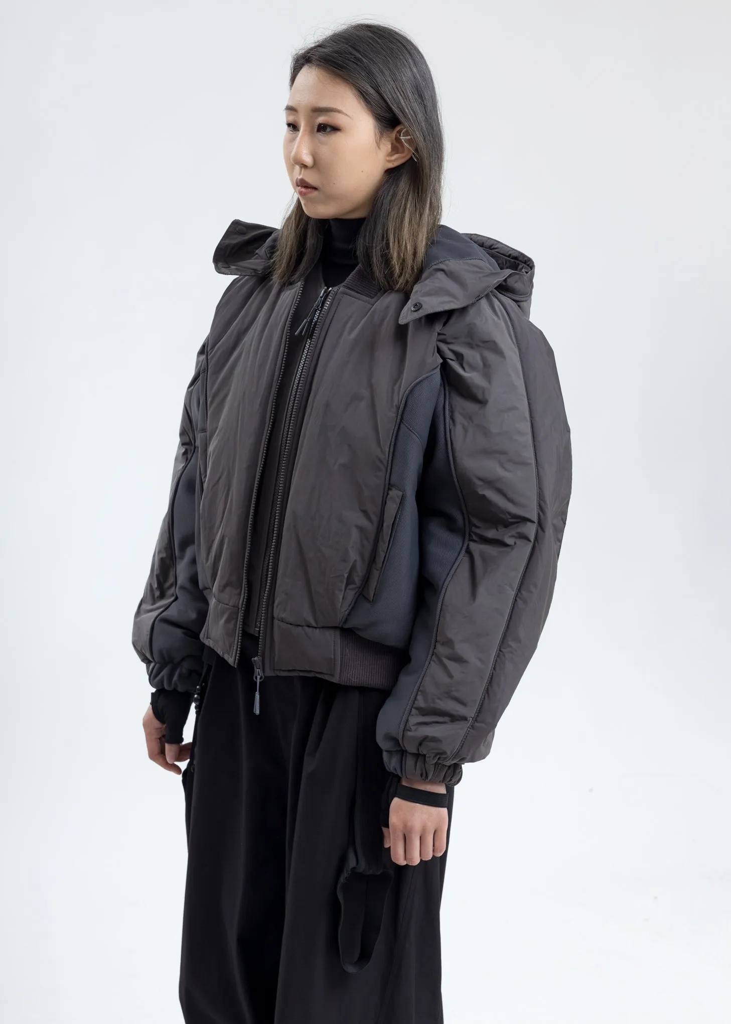 Grey Hooded Bomber
