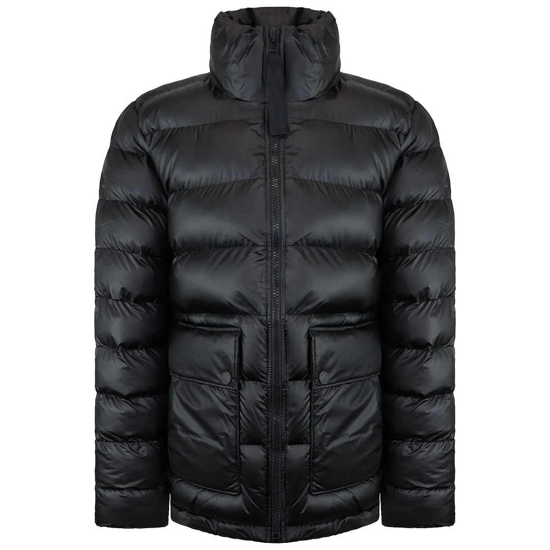 Hunter Rubberised Mens Black Puffer Jacket