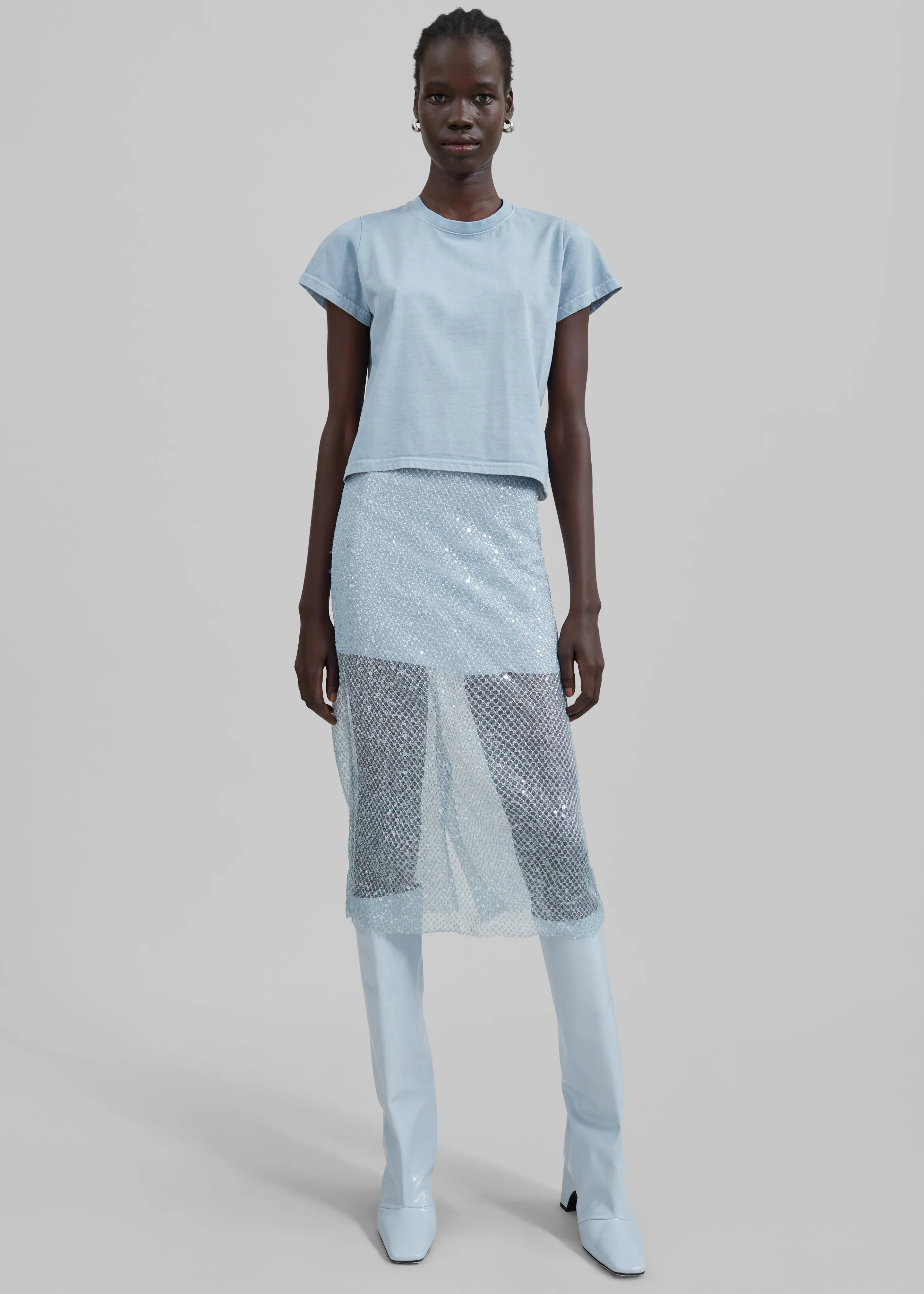 Jess Sequin Skirt - Blue