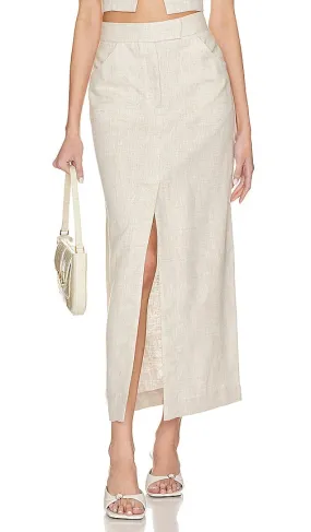 L'Academie Orsina Maxi Skirt in Neutral