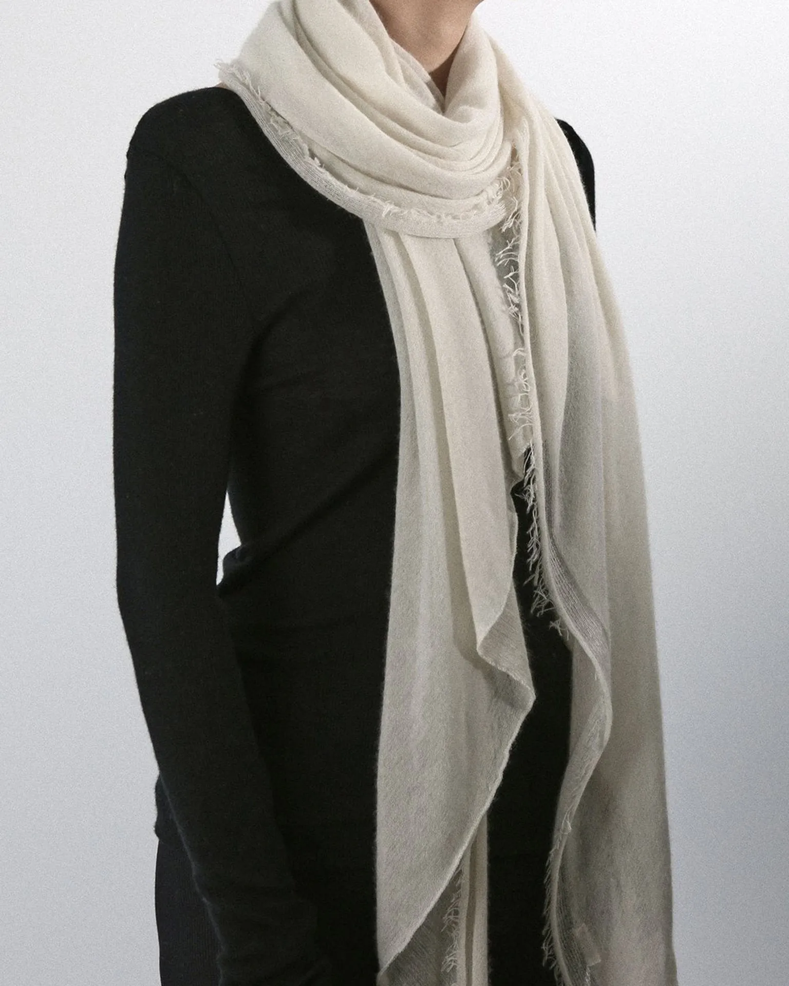 Love Cashmere Scarf in Milk