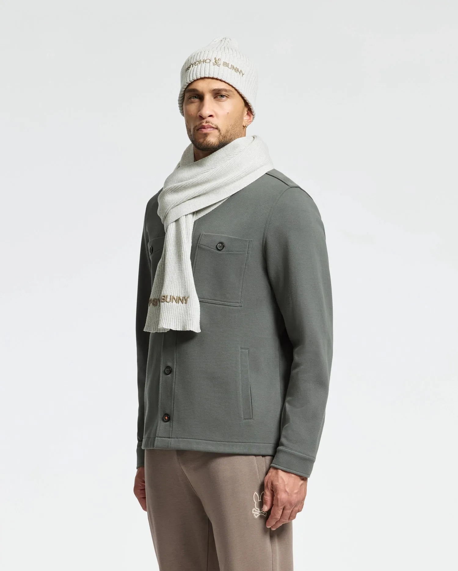 MENS BEANIE AND SCARF BOX SET - B6X353E200