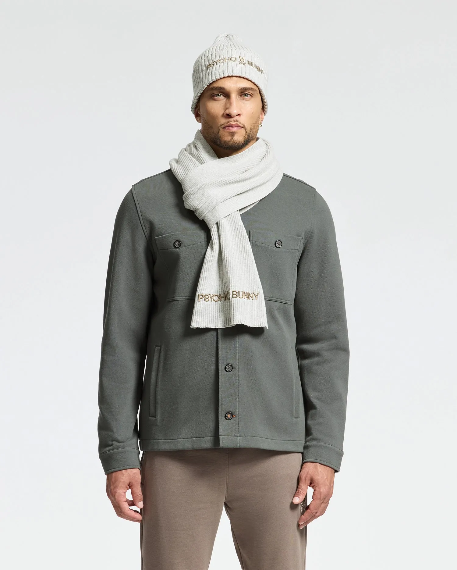 MENS BEANIE AND SCARF BOX SET - B6X353E200