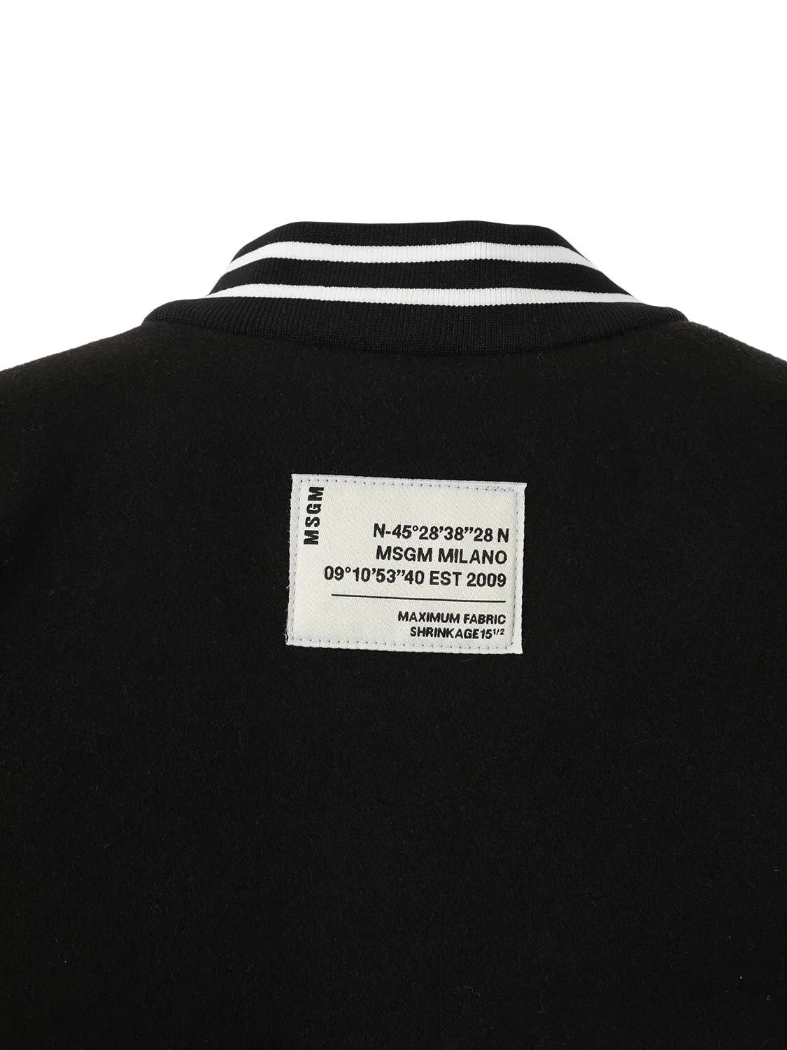 MSGM  Black Striped Trim Bomber Jacket