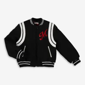 MSGM  Black Striped Trim Bomber Jacket