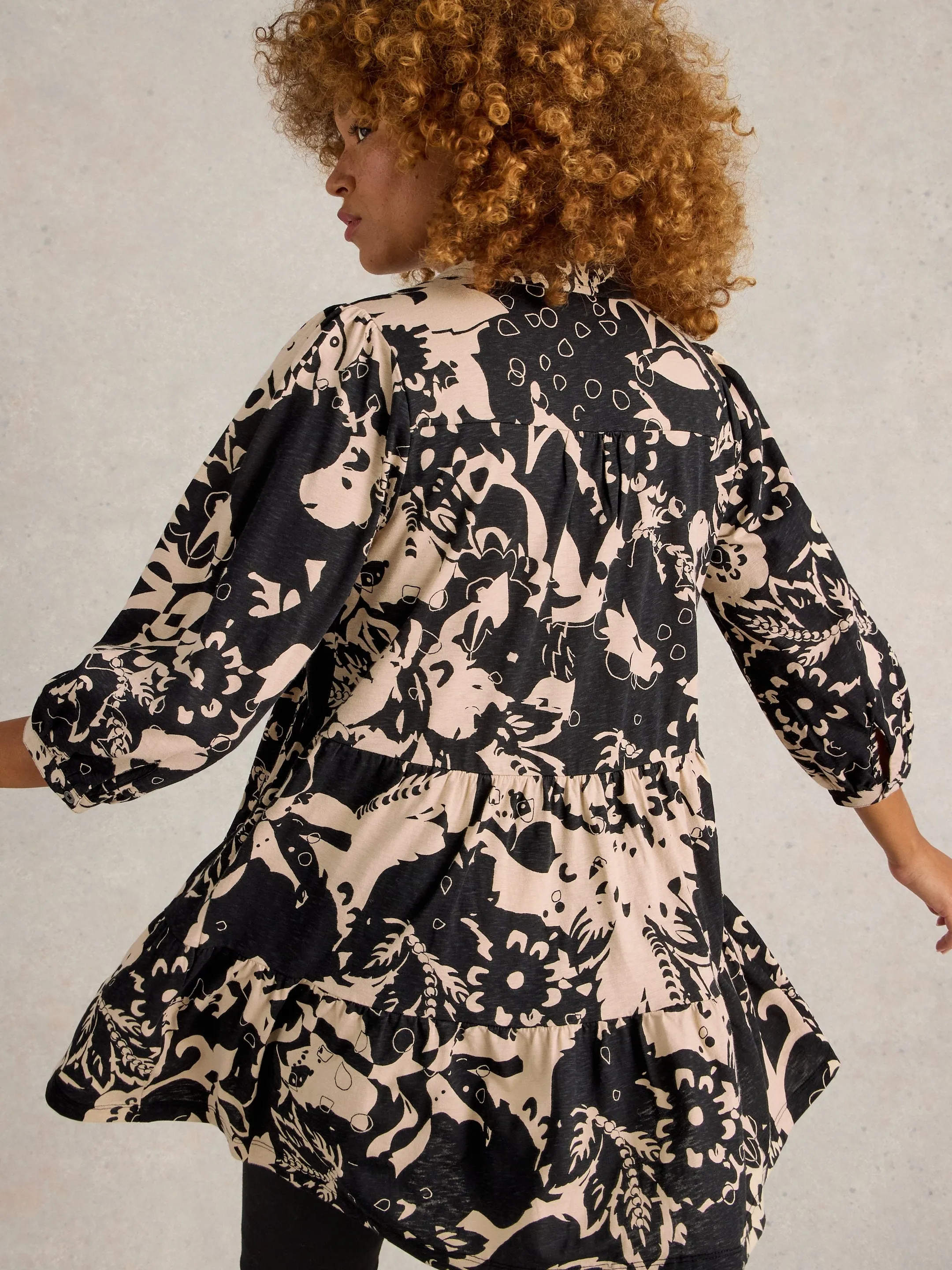 Nela Printed Shirt Tunic