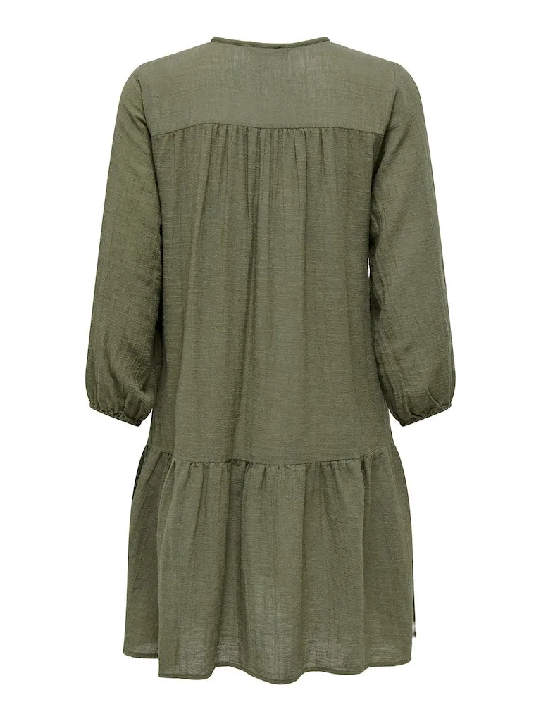 Only / Damen-Kleid / ONLVINNIE LIFE 3/4 LACE TUNIC WVN N