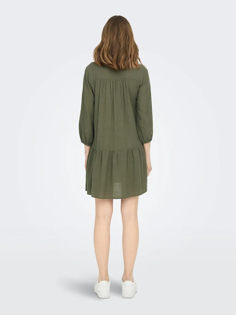Only / Damen-Kleid / ONLVINNIE LIFE 3/4 LACE TUNIC WVN N