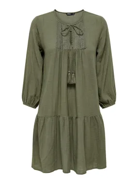 Only / Damen-Kleid / ONLVINNIE LIFE 3/4 LACE TUNIC WVN N