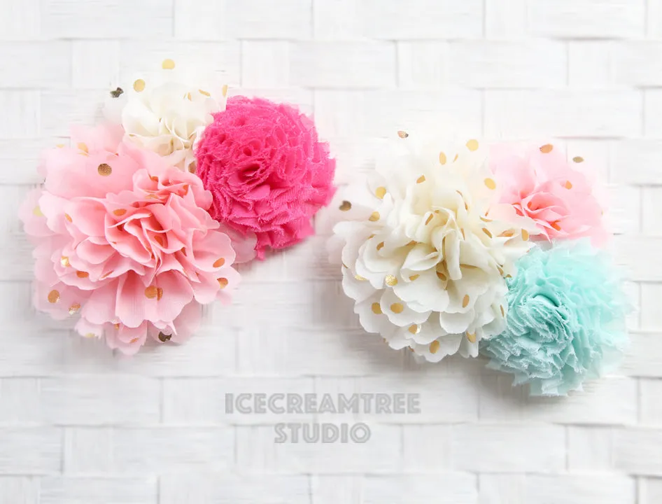 Pink Cream Hot Pink Bouquet Flower Collar Slide On - Bouquet Flowers Collar Accessory