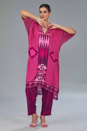 Pink Printed Tunic & Pant Set